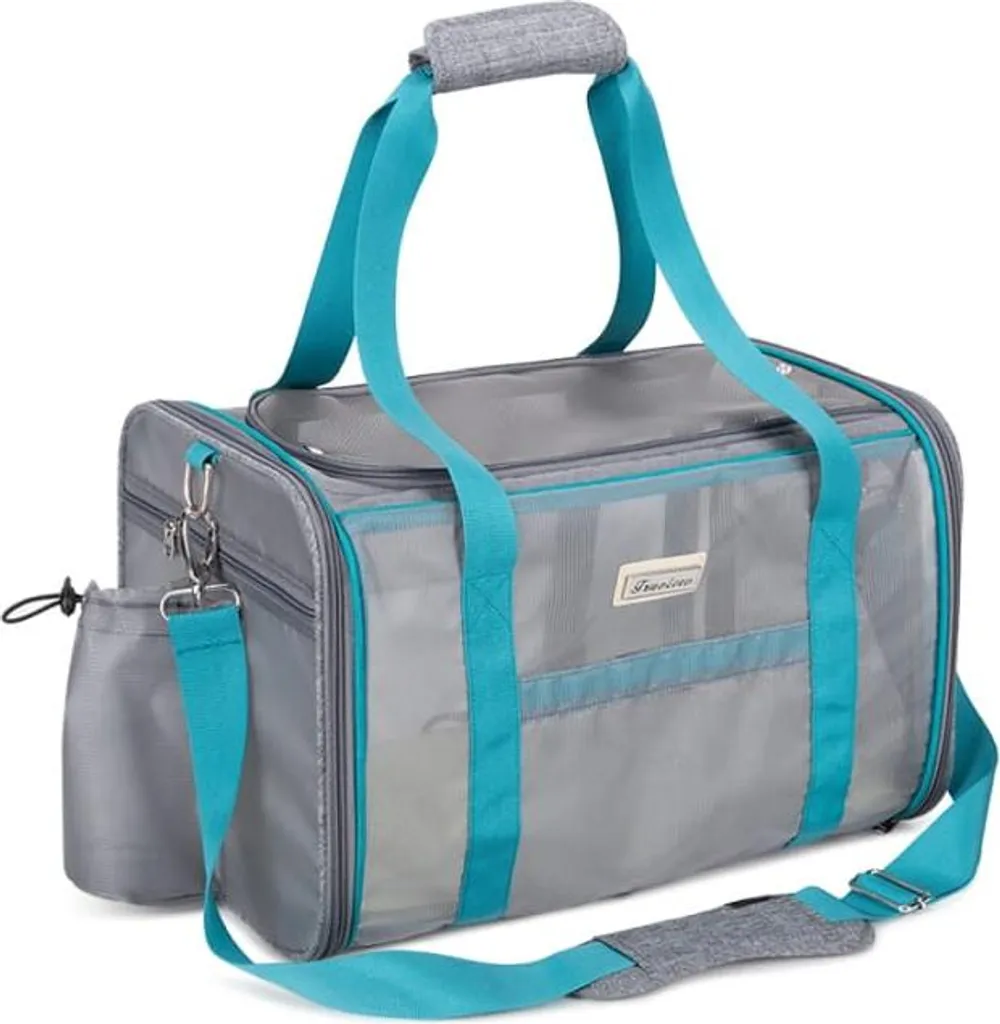 Transportez votre animal sans stress avec le sac Mesh bleu aéré Pro
