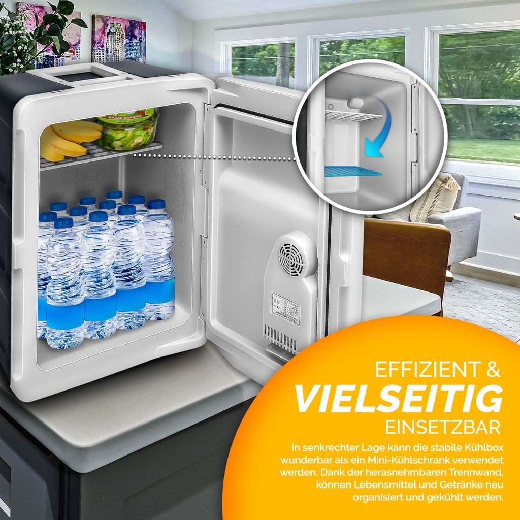 tillvex Kühlbox elektrisch 40L Grau mit Rollen | Produktbild 7