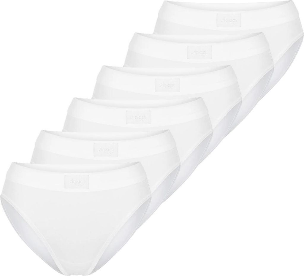 sloggi 6er Pack Double Comfort T Tai Slip Tai-Slip mit hohem Beinausschnitt, Aus natürlicher Baumwolle, Atmungsaktiv