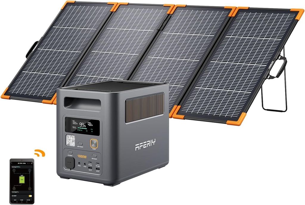 AFERIY Nomad1800 Pro Kit Solare 1024Wh Espandibile Pannello Immagine del prodotto 