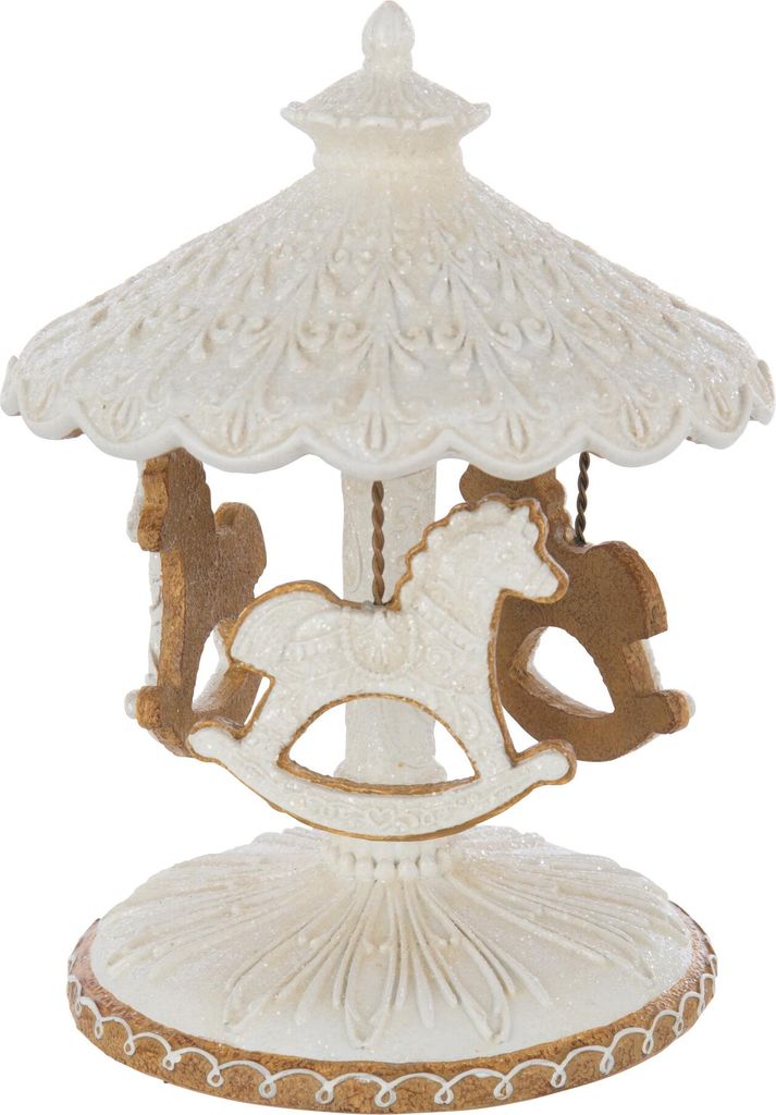 J-Line Karussell Lebkuchen Limettenpulver Beige/Weiß