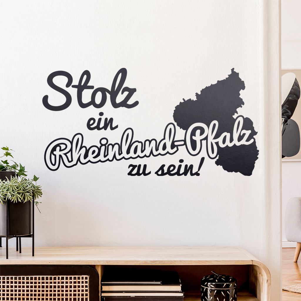 Rheinland-Pfälzer Stolz Wandtattoo Wandaufkleber Wall Sticker - Dekoration, Küche, Wohnzimmer, Schlafzimmer, Badezimmer