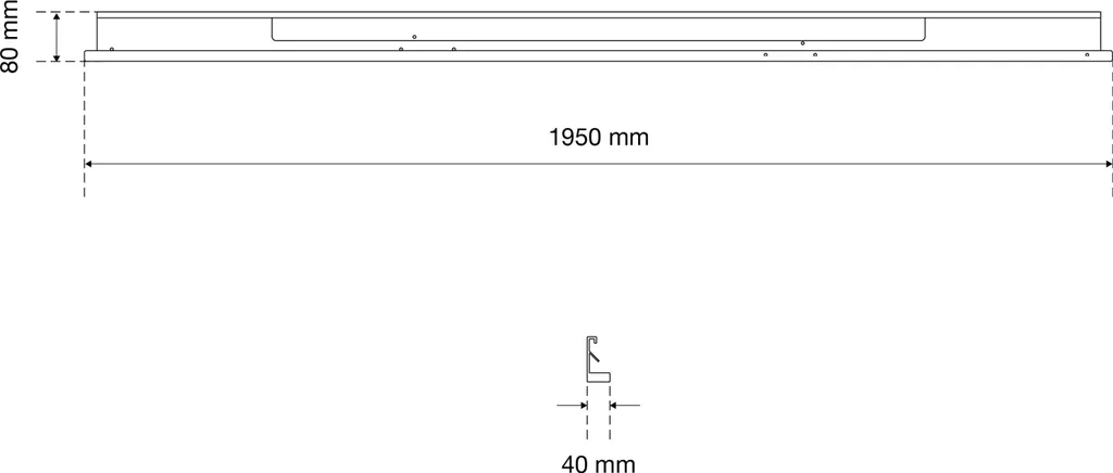 Diffuseur de lumière pour profilé LED 1950 mm - Cache de finition