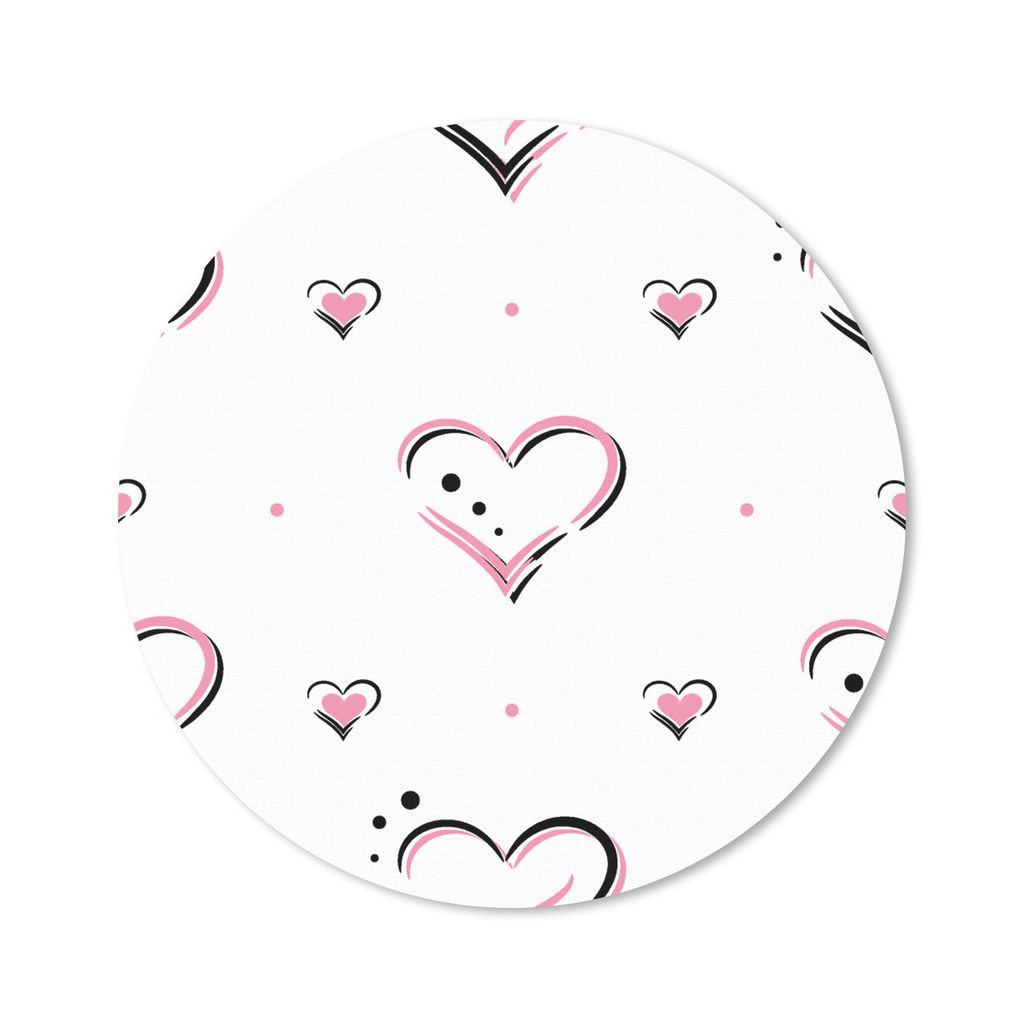 MuchoWow Mauspad Mousepad Liebe - Rosa - Geschenk zum Valentinstag 50x50 cm - Mousepads - Maus Mat - Pad - Mausunterlage - Vinyl