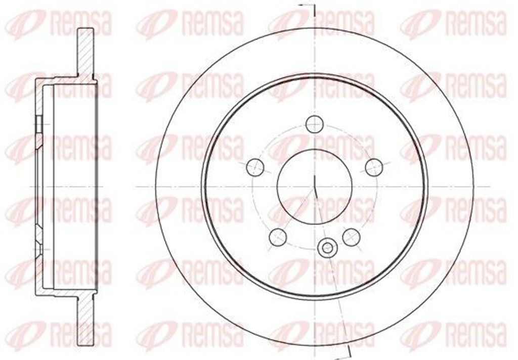 2x REMSA Bremsscheibe 6799.00 hinten passend für MERCEDES-BENZ M-Klasse (W163)