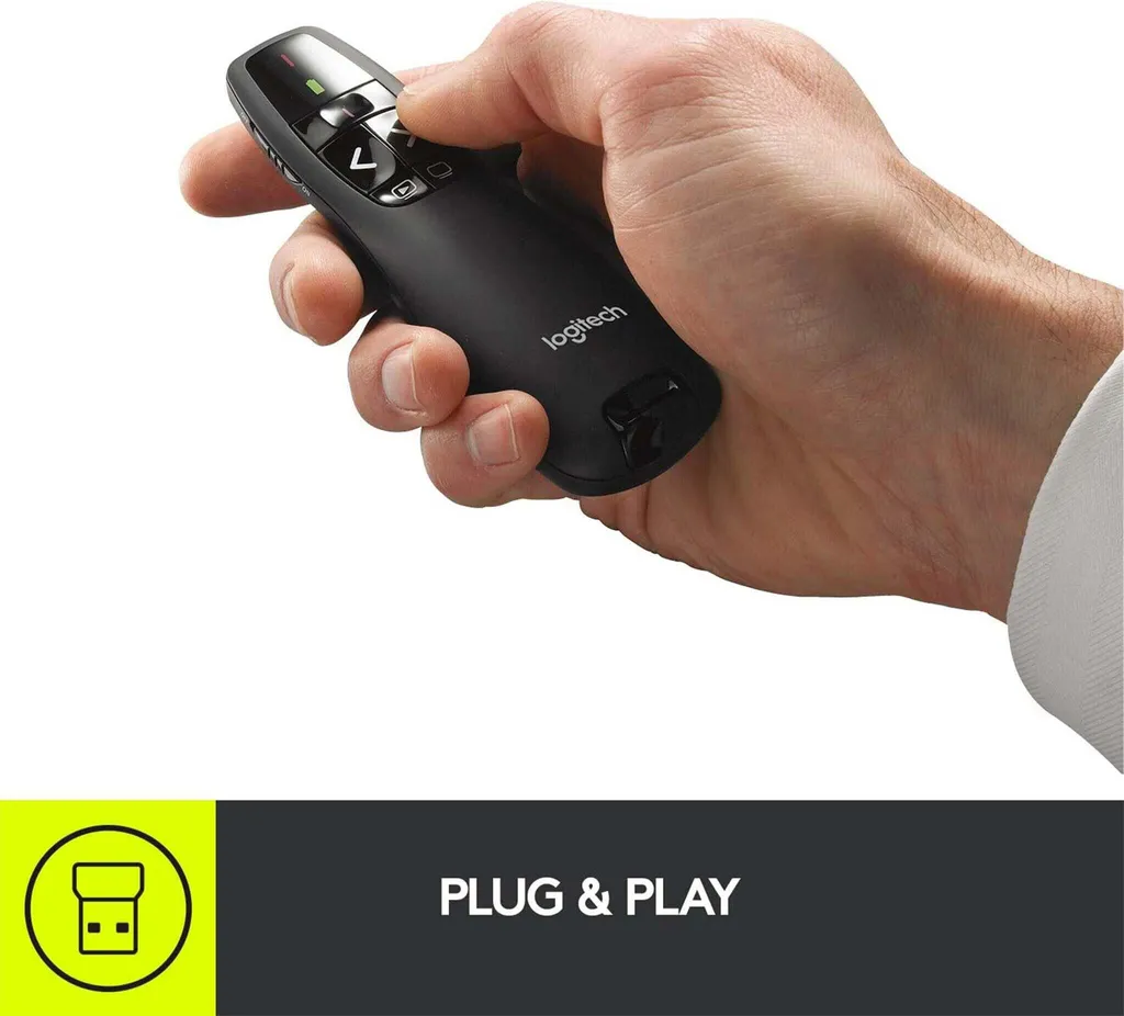 Clicker Presentazioni Logitech R400 - Puntatore Laser Professionale per Office - 30
