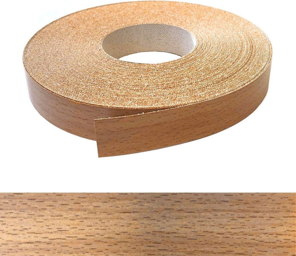 Kantenumleimer Melamin 22mm x 30m mit Schmelzkleber in Buche gedämpft Dekor