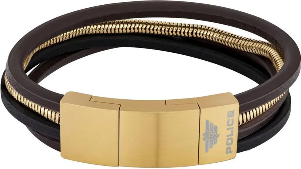 Bracciale Police PJ26551BSG.02 Pelle Marrone - Stile Bad Boy