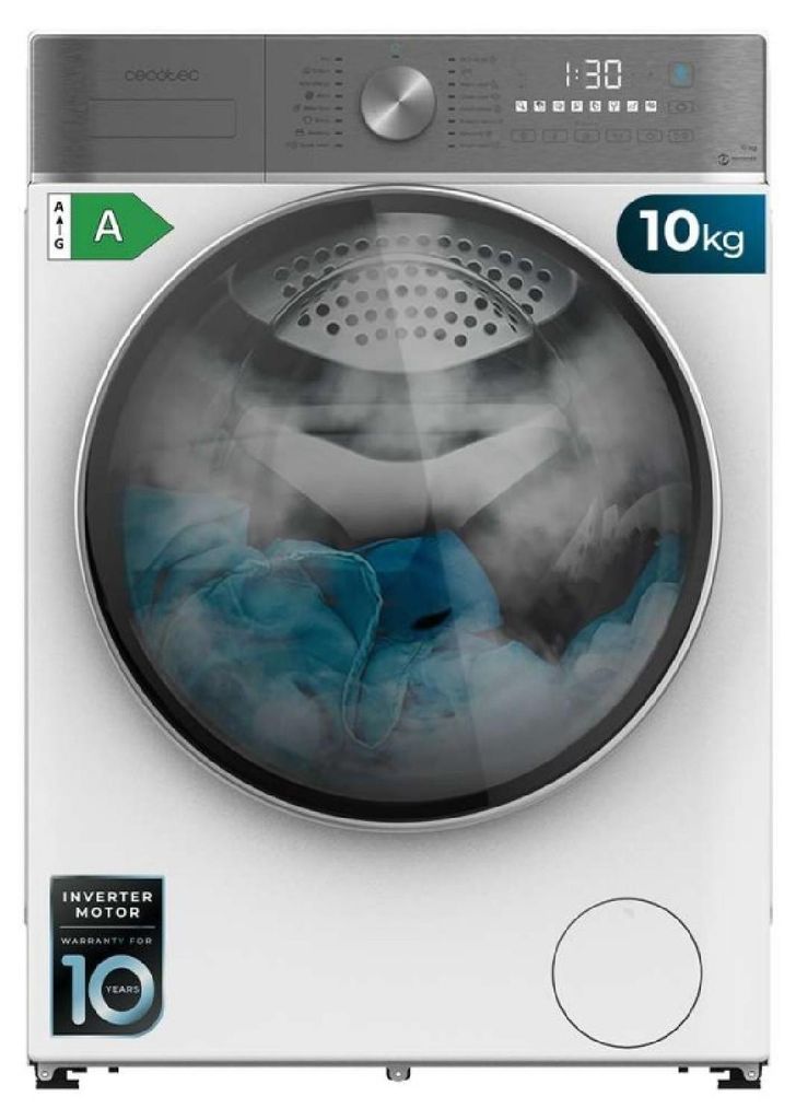 Cecotec 02786, Frontlader, 10 kg, C, 76 dB, 1400 RPM, A Produktbild 