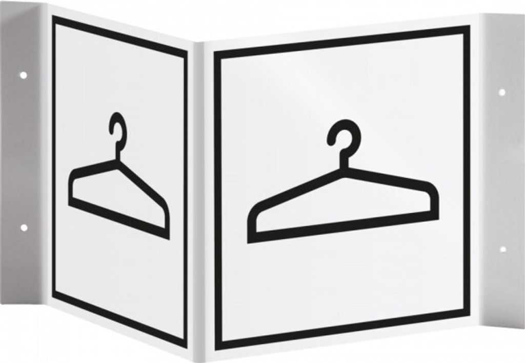 Dreifke® Schild I Tür-Nasenschild Piktogramm Garderobe, Produktbild 