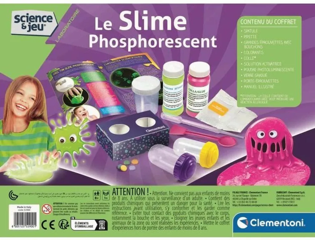 Kit de Fabrication de Slime Phosphorescent - Jeu Scientifique Enfant 8 Ans