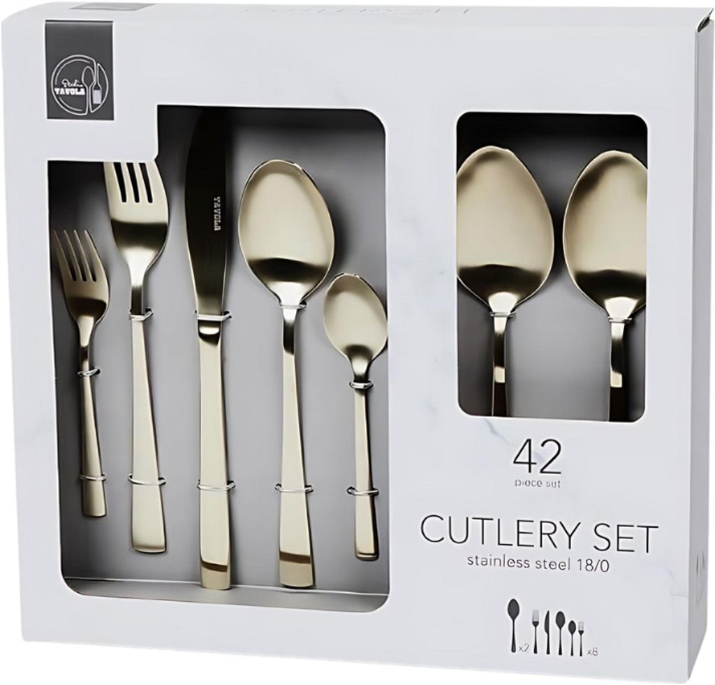 Studio Tavola Besteckset - Gold - 42 Teile / 8 Personen Obrázok produktu 2