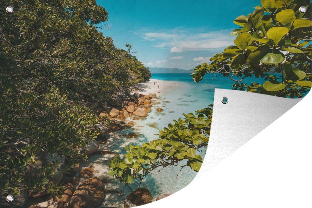 MuchoWow 60x40 cm Outdoor-Poster Gartendeko Sichtschutz Garten Poster für den Garten Great Barrier Reef bei Fitzroy Island