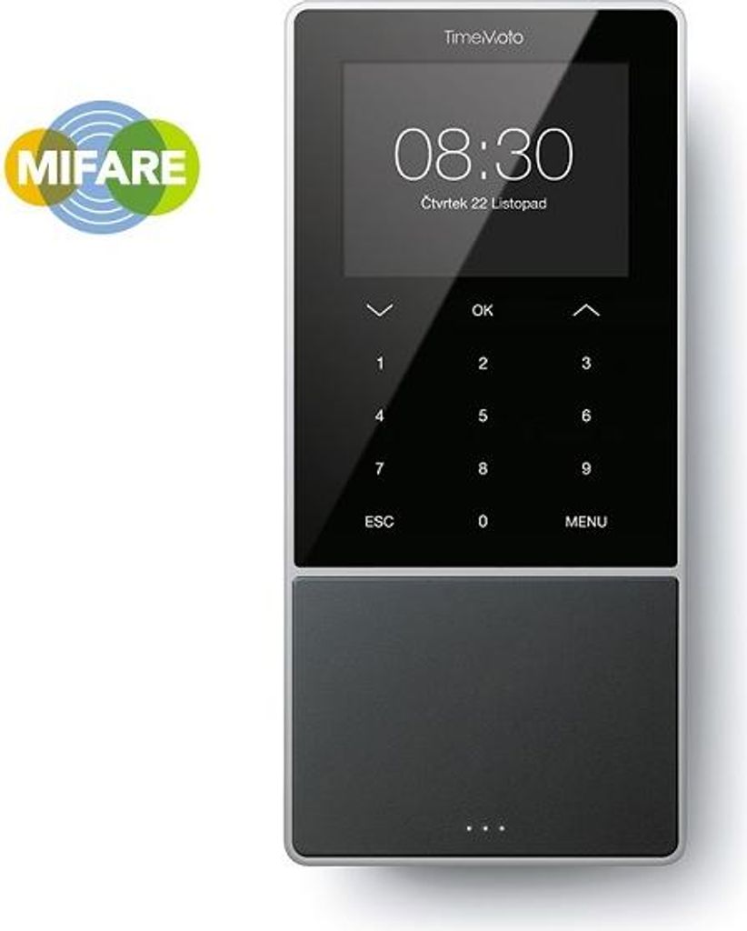 Safescan 125-0635, Černá, Heslo, Čipová karta, TFT, 8,89 cm Obrázek produktu 