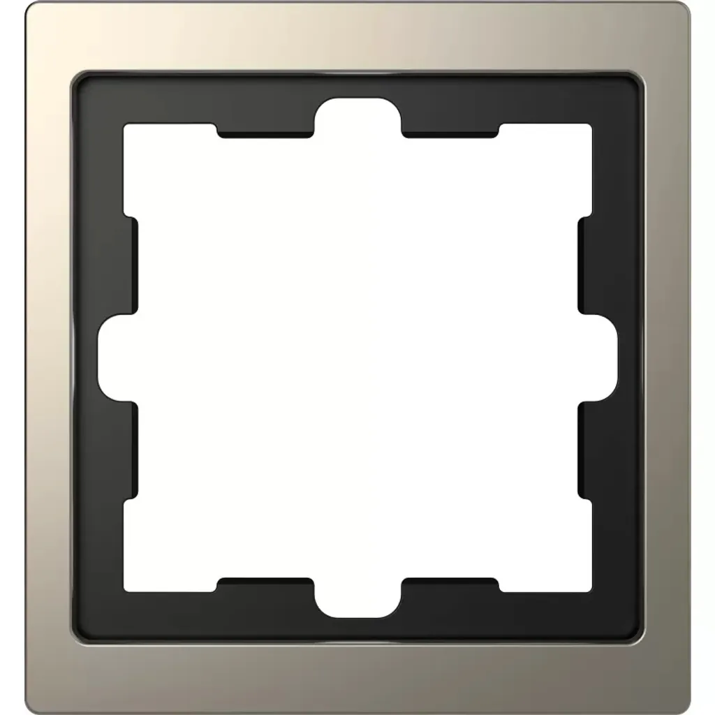 Merten MEG4010-6550 Plaque de Finition 1 Poste Noir Métallique Mat