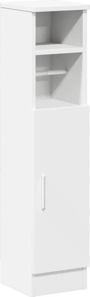 Petit meuble de rangement pour WC et salle de bain gain de place blanc