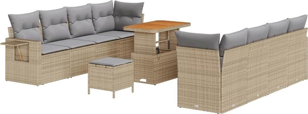 "2026 MODERNE" Gartensofa-set mit Kissen 11er Set,multifunktional& Moderne - Beige Poly Rattan - Gartenmöbelset CC5480636