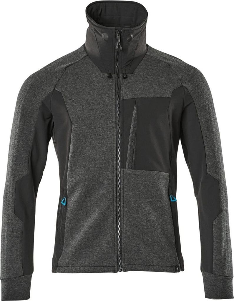 Mascot ADVANCED Sweatjacke Gr. XS schwarz-meliert/schwarz
