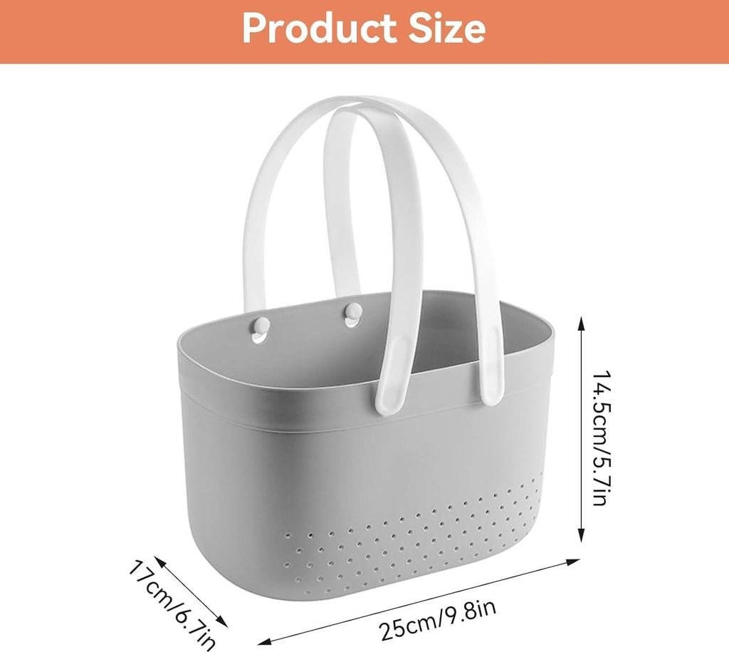 Putzmittel Aufbewahrung, Caddy Organizer Tragbarer Dusch-Caddy-Korb, Dusch-Caddy-Korb Mit Belš¹ftungsl?chern, Gro?es Fassungsverm?gen, Tragbarer ...