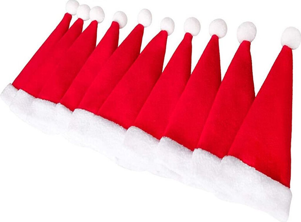 INF Tischdeko Weihnachtsmütze (6x12 cm) 10er Pack