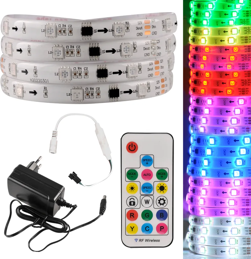 Ruban LED Polux 314970 : Éclairage Magic RGB 5m pour Illuminer vos Zones Sombres