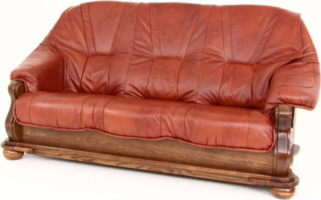 Elegantes "Paris Dakar" 3-Sitzer Schlafsofa in Echtleder