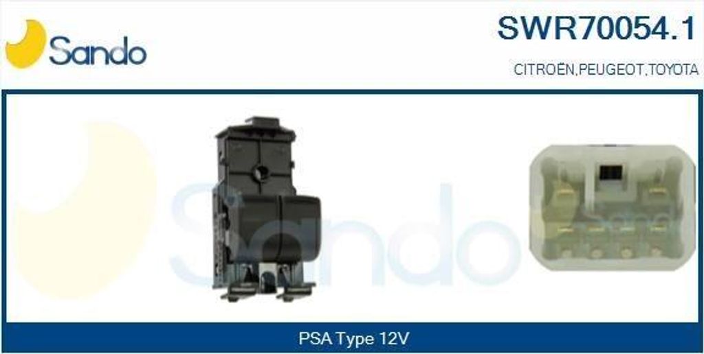 SANDO SWR70054.1 Fensterheberschalter für TOYOTA AYGO (PAB4, KGB4) Vorne Links Fensterheber Schalter