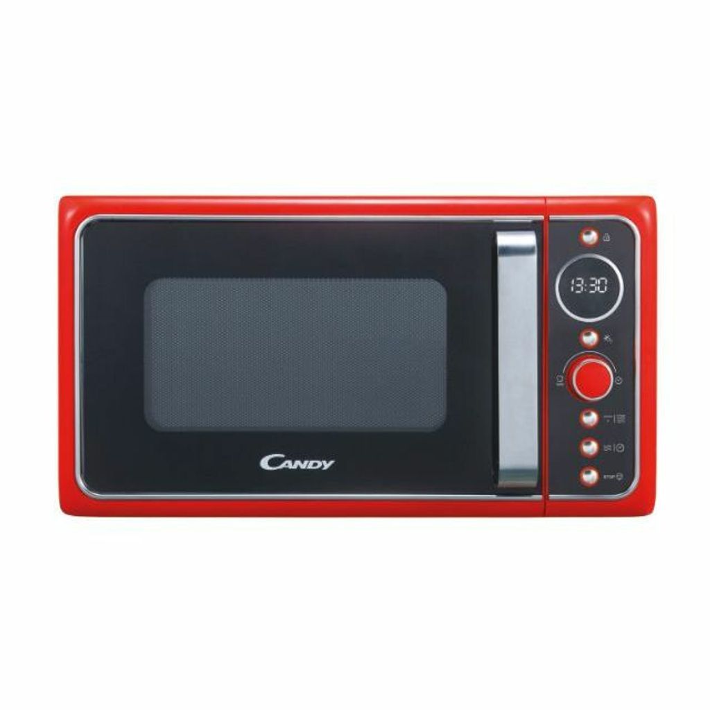 Candy G20CR Mikrowelle mit Grill 20L 700W Rote flache Oberfläche LCD Display
