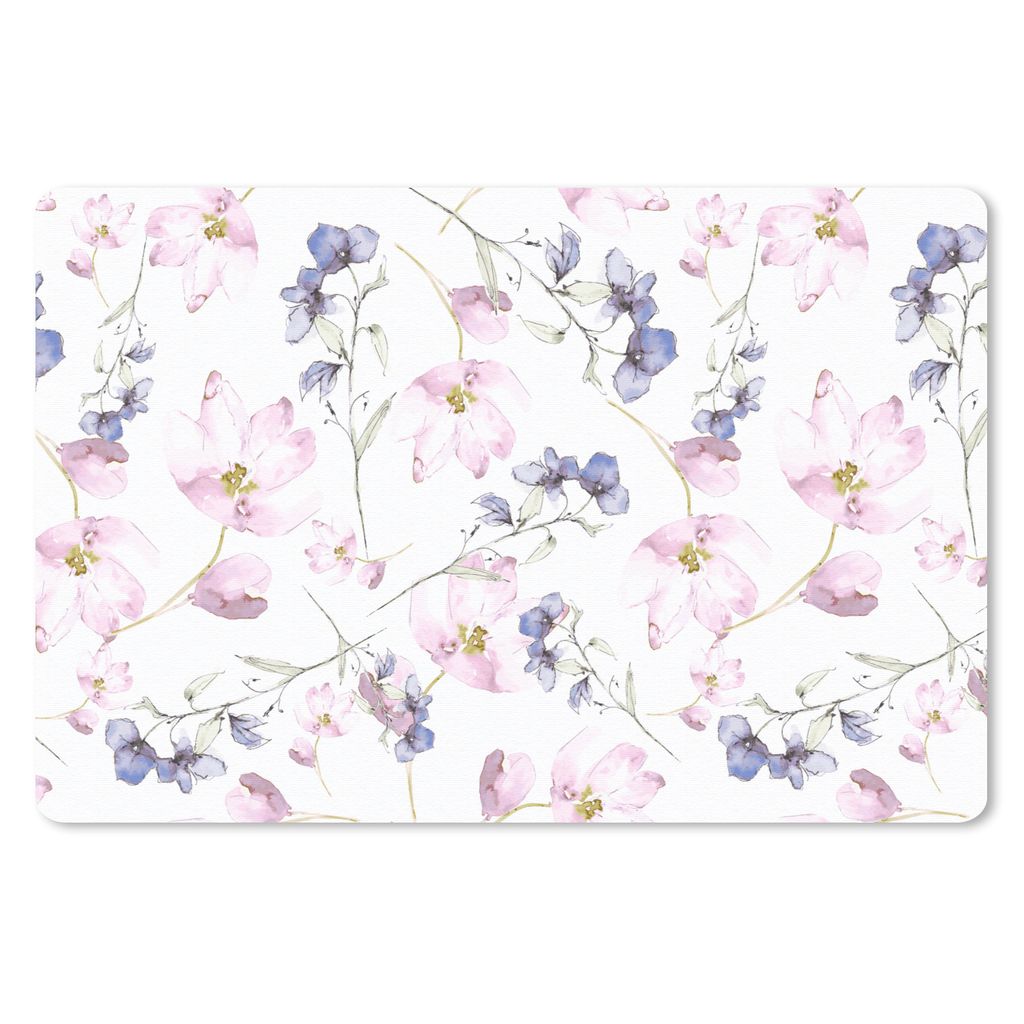 MuchoWow Mauspad Mousepad Blumen - Aquarell - Bohème - Muster 27x18 cm - Mousepads - Maus Mat - Pad - Mausunterlage - Büroartikel - Desk Matten
