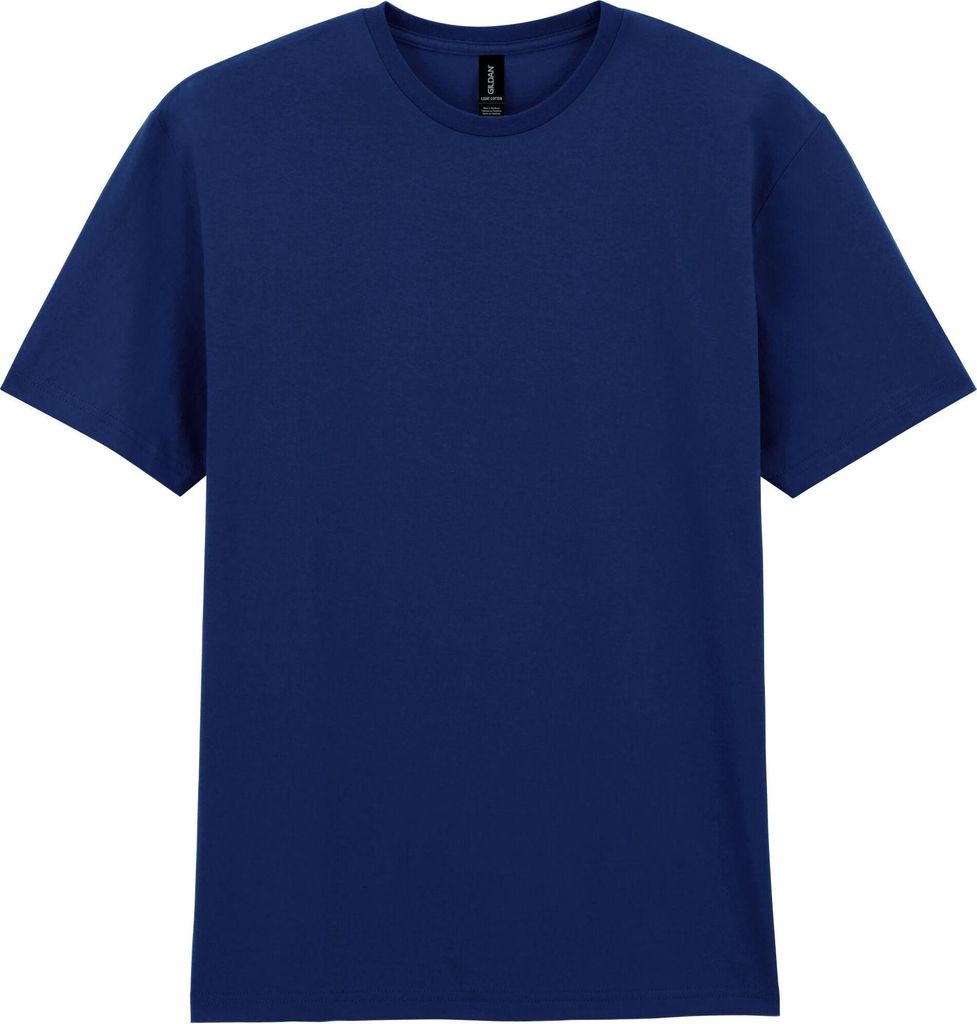 Gildan - T-Shirt für Herren/Damen Uni, Leicht, Baumwolle BC7242 (XL) (Dunkles Marineblau)