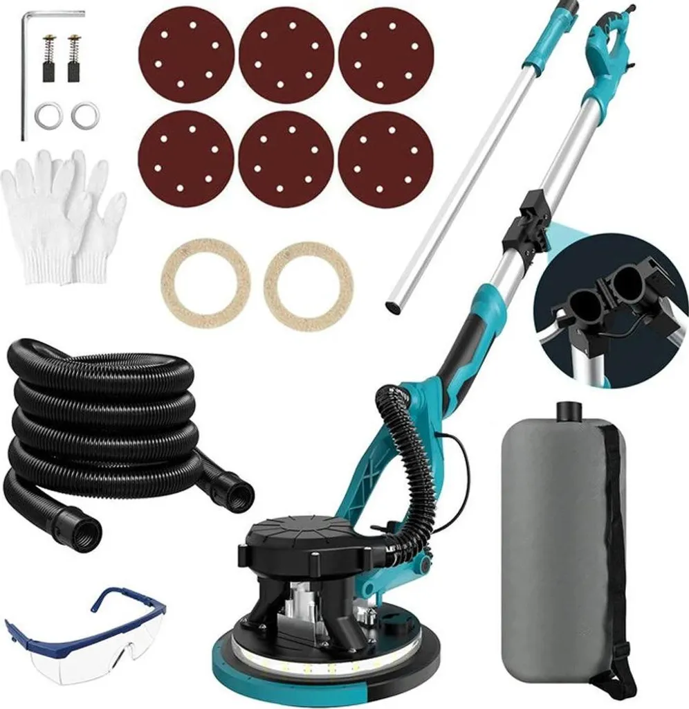 Ponceuse pour plaques de plâtre 1250W noir avec auto-aspiration pro