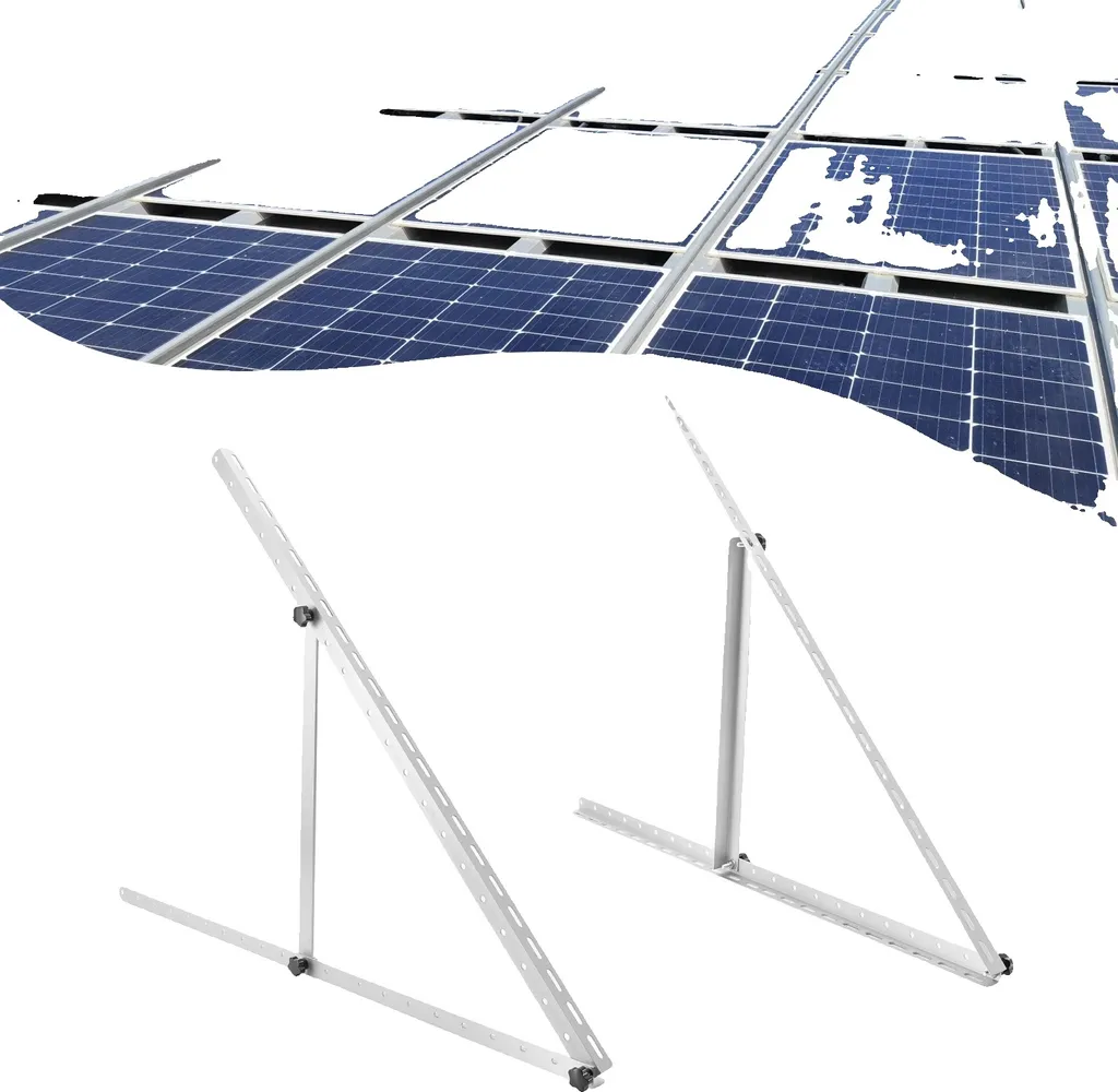 Staffa Triangolare Solare Alluminio Regolabile 0-90 Gradi per Fotovoltaico