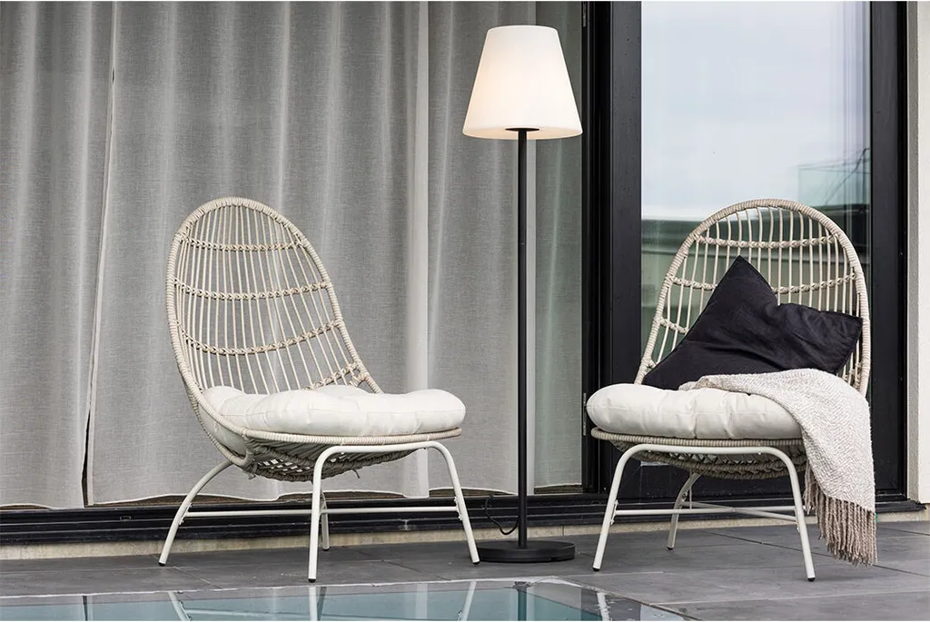 Lampadaire extérieur noir Morislampe - Luminaire de terrasse étanche IP44