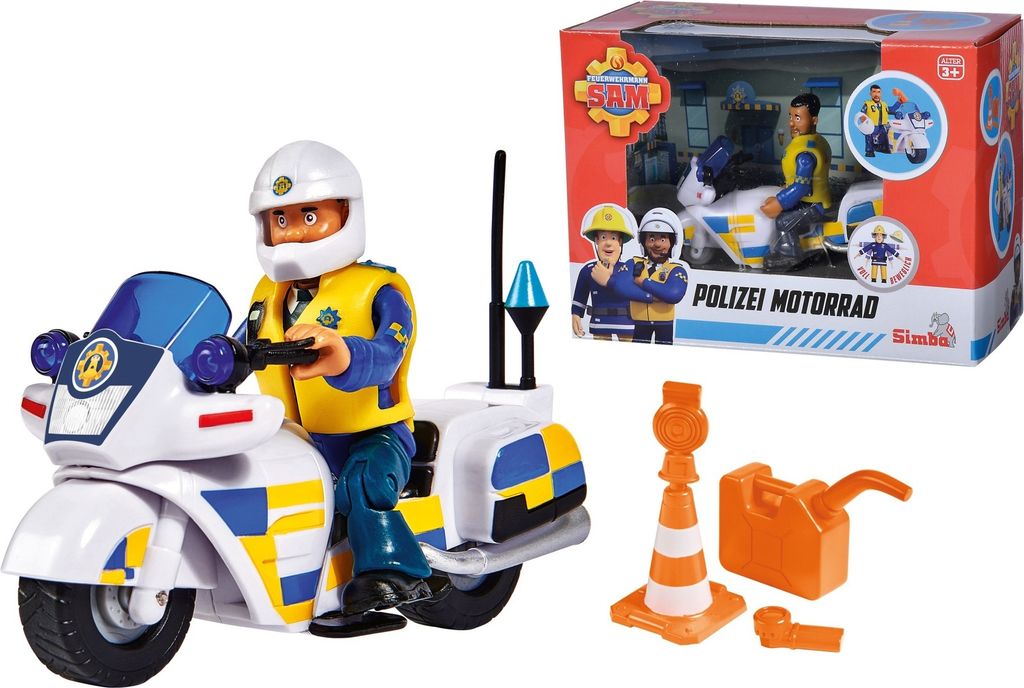 Simba Dickie Vertriebs GmbH Sam Polizei Motorrad mit Figur Produktbild 2