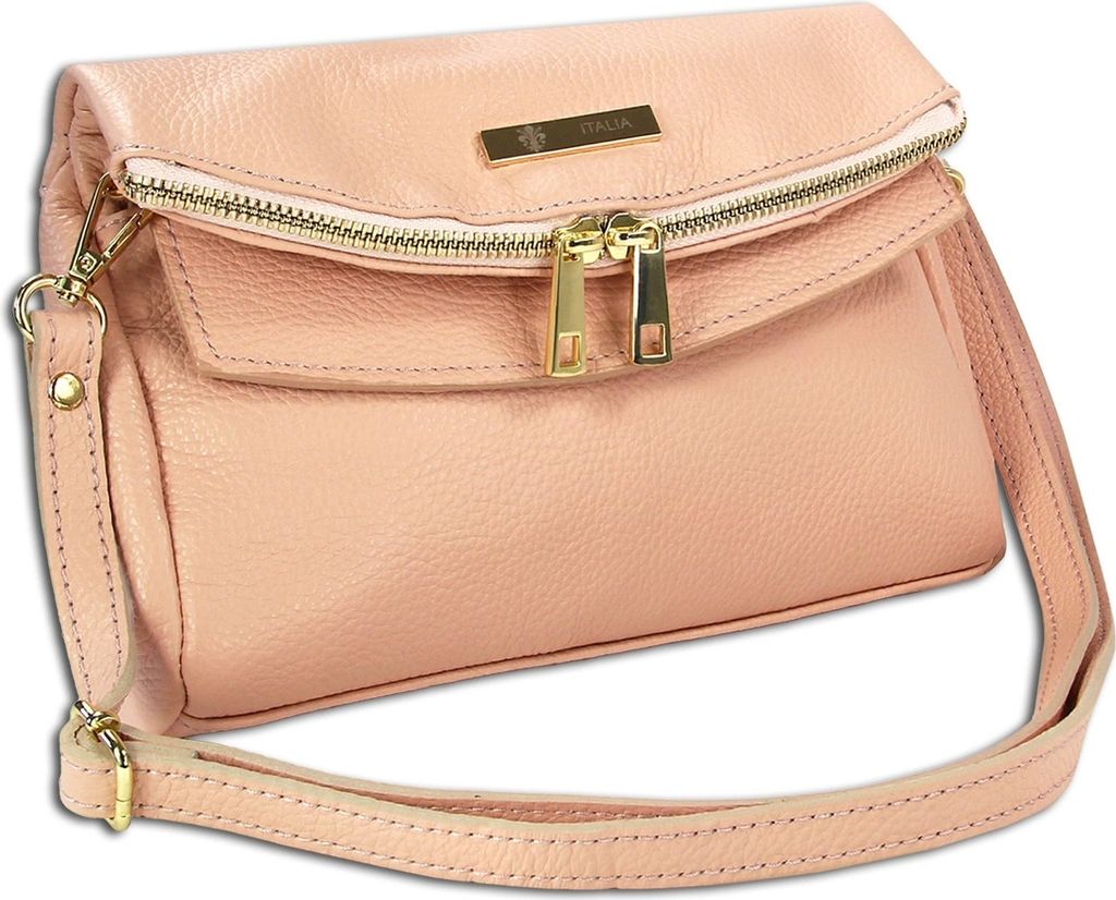 Toscanto Leder Tasche Schultertasche Clutch rosa OTT803SA