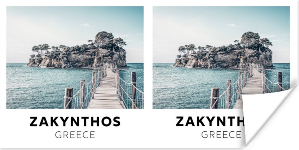 MuchoWow Poster Zakynthos - Griechenland - Boom 80x40 cm - Wanddeko