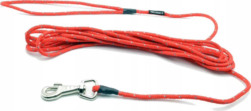 Corda Statica Riflettente Forte Per Addestramento Cani 0,6 Cm/20 M Con Maniglia
