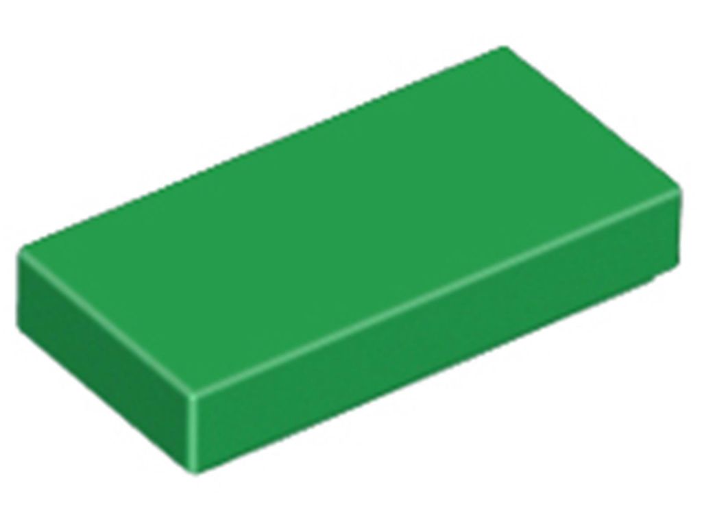 Lego 1x2 Fliesen 3069 - 50 Stück Grün