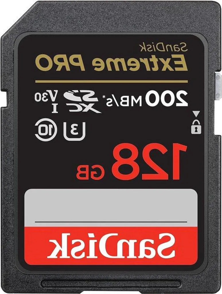Carte SDXC 128 Go - Finies les Vidéos Saccadées en 4K avec 200 Mo/s