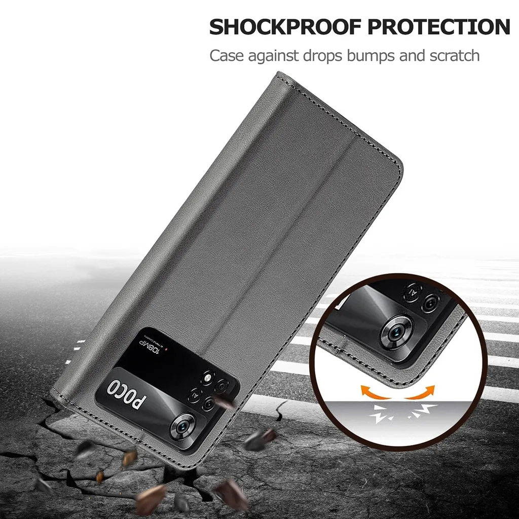 Custodia Flip In Pelle PU Bicolore Con Chiusura Magnetica Per Brondi Amico Smartphone XL – Elegante E Protettiva (Grigio)
