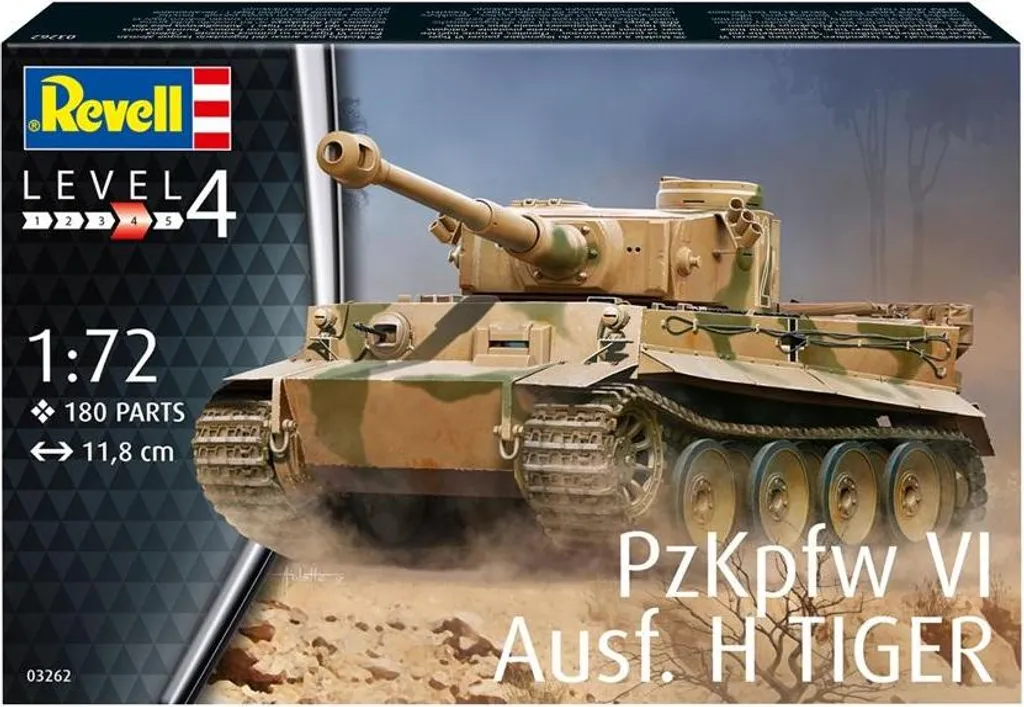Char Tiger I Revell 1:72 - Modèle de Précision avec Tourelle Orientable