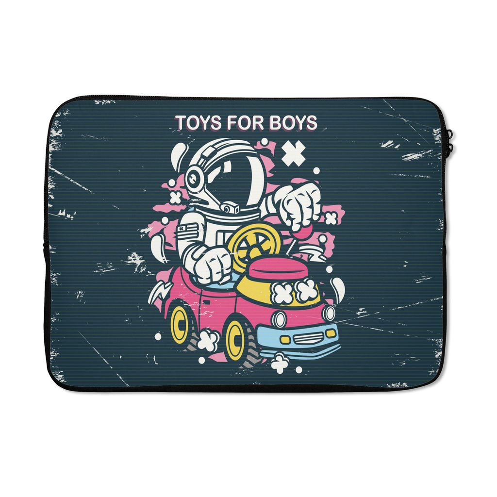 MuchoWow Laptop Hülle 13 Zoll Jahrgang - Astronaut - Auto Laptoptasche - Laptophülle - Sleeve - Rundumschutz