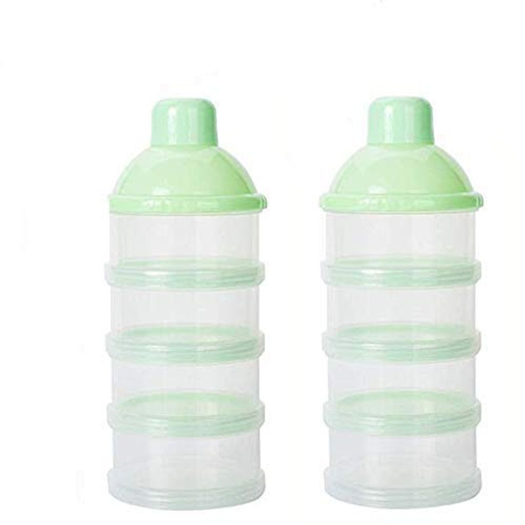 Shangwelluk Milchpulverspender mit 4 Schichten für Kinder Milchspender 