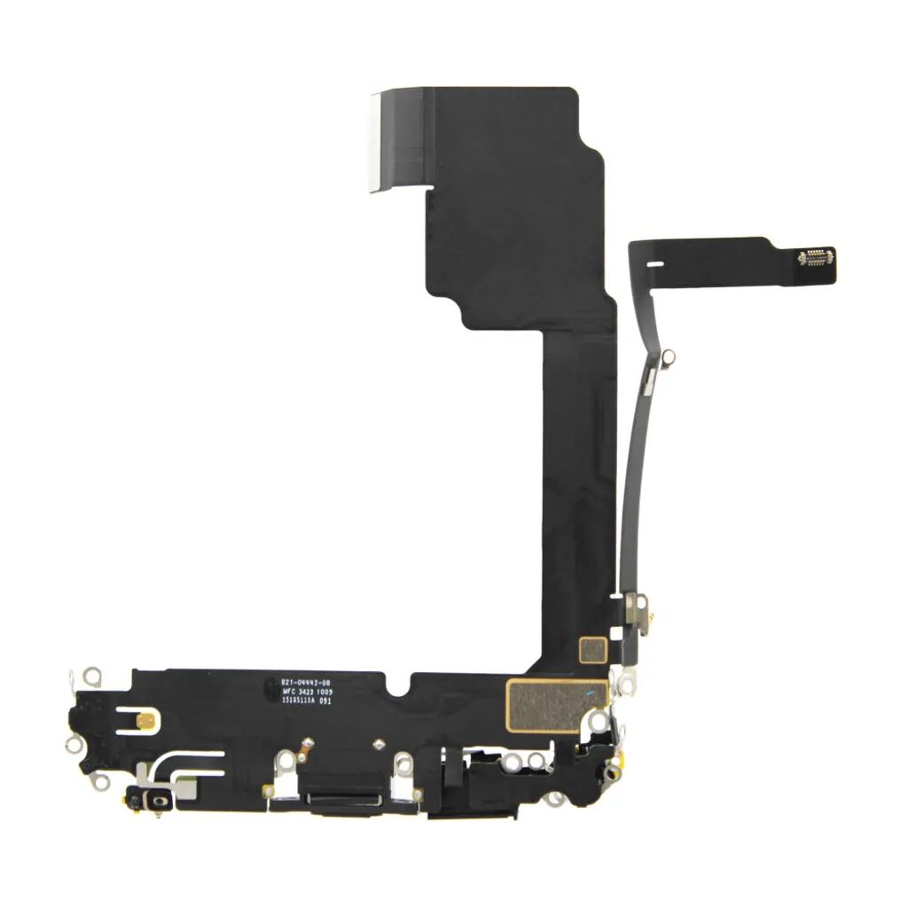 Connecteur USB-C iPhone 15 Pro Max noir titane pour charge et données