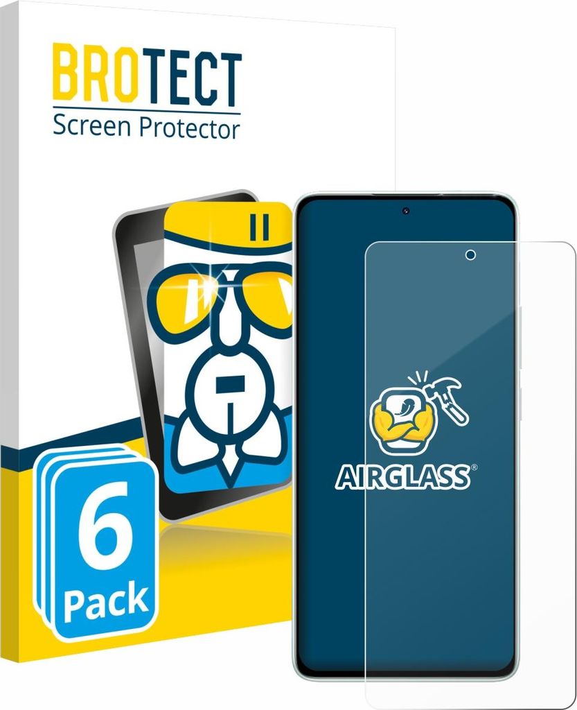6x BROTECT Schutzglas für Xiaomi Redmi Note 14 5G Schutzfolie Panzer Folie Glas Display Schutz klar