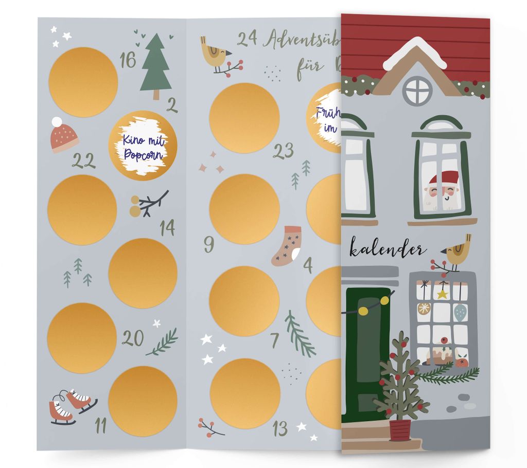 Rubbel Adventskalender zum selber machen "Weihnachtshaus" Produktbild 3