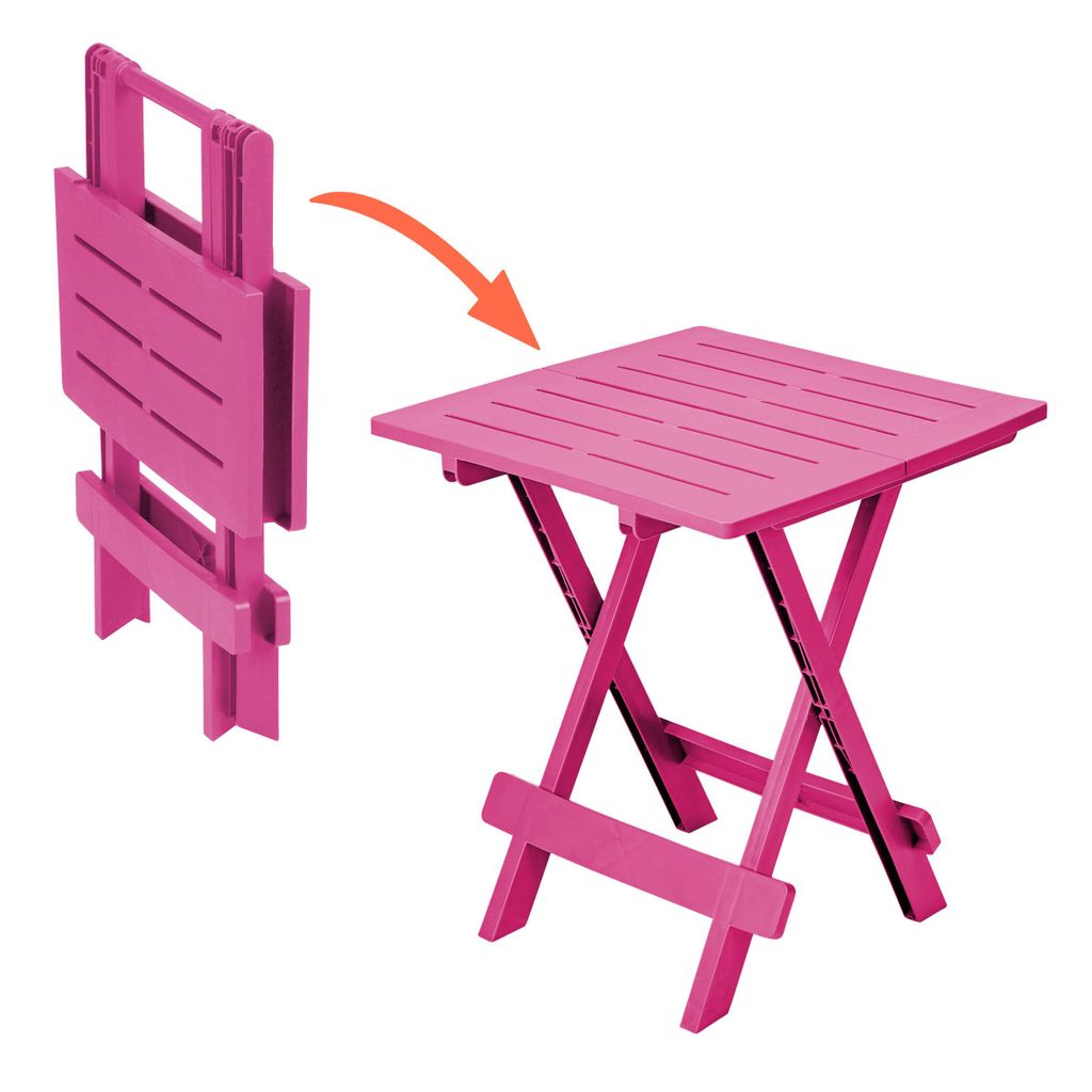 Kunststoff Klapptisch 45 x 43 cm - pink