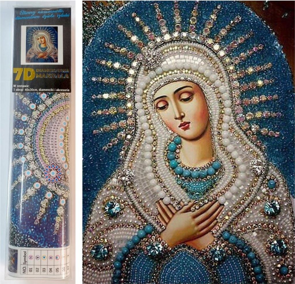 NORIMPEX Diamond Kleiner Ofen 7D Muttergottes 30x40cm Produktbild 
