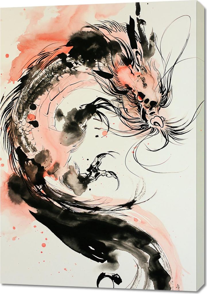 Bild 70x100cm Drachenwut