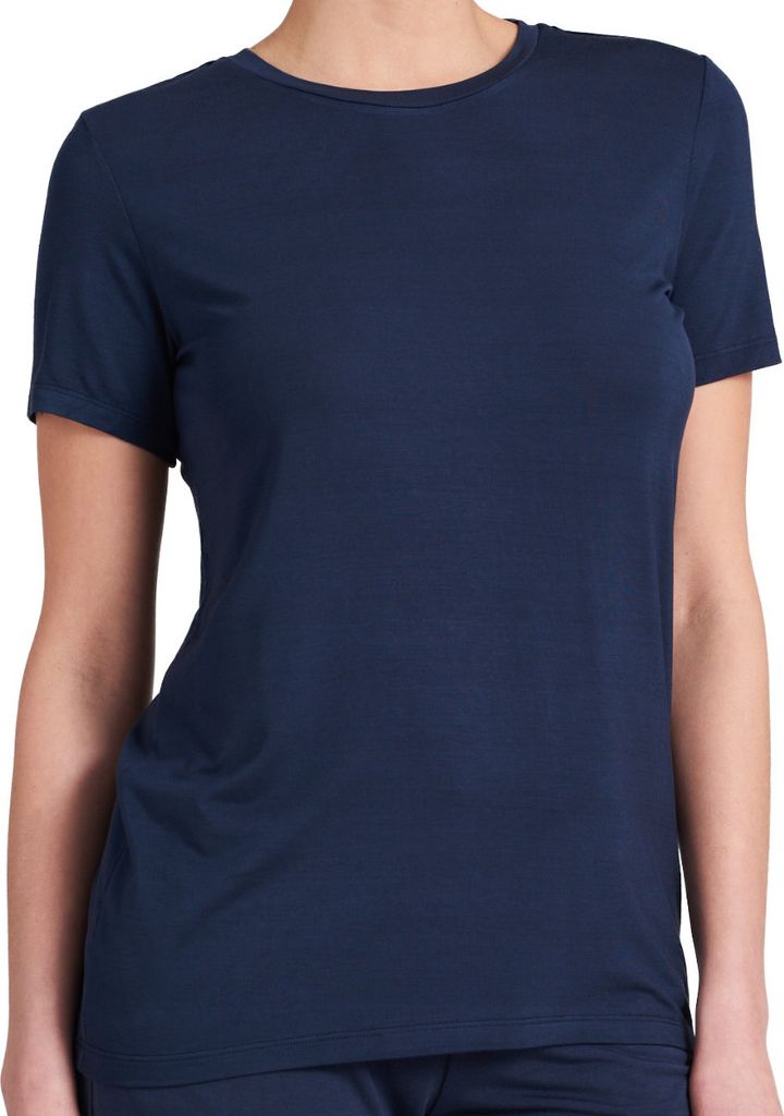 Schiesser Damen T-Shirt Gr. 44 blau